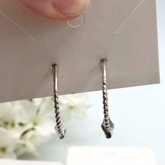 Bali Style Openwork Filigree Silver Tone Hoop Earring Lot Crescent Huggie Boho - Picture 9 of 15